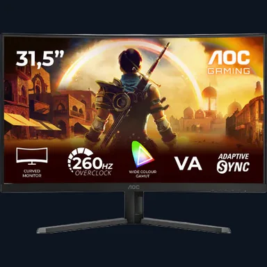 AOC C32G42ZE - Mellanklass Gamingskärm 2026 - betyg 8.4/10