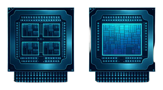 Chiplet-arkitektur vs monolitisk CPU-design — skillnaden mellan AMD och Intel